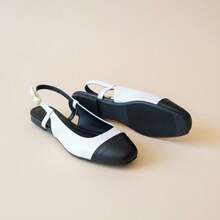 Women's Slingback Black Comfort Sneakers - Blanco - Ver 7