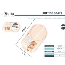 Outdoor Wooden Cutting Board, Cheese Board, Portable Kitchen Cutting Board Set - Brown - View 2