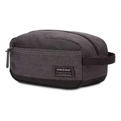 Medium Dopp Kit Bathroom Gym Travel Men's And Women's Heather Gray