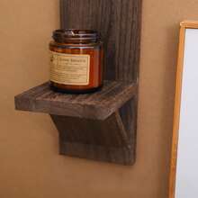 1pc Living Room Vintage Wall Candle Holders Wooden Wall Candle Sconces Rustic Wall Mount Wood Pillar Candle Sconces - 1pc - View 6