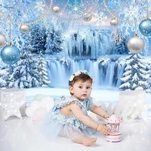 DUAIAI Winter Christmas Backdrop Birthday Party Decorations Frozen Crystal Pendant Ice And  World Wonderland Background Banner For Photography Backdrops - Xứ sở thần tiên mùa đông - Xem 8