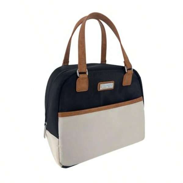 'Style 237' Insulated Cali Lunch Bag Black Cream