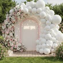 117 Pieces (1 Set) Of Pure White Party Decoration Balloons Of Different Sizes, Balloon Wreath Arch Set, Unique Exploding Star Shaped Balloons, DIY Balloon Tree, Balloon Arch, Birthday, Wedding, Valentine's Day, Holiday Party Decoration, Christmas And New Year Decoration, Wedding Balloon Bouquet, Balloon Set - Multicolor - View 6