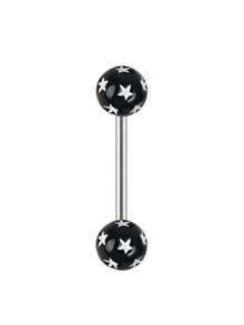 1pc Personalized Football Star Tongue Piercing Jewelry For Women
