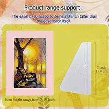 Caballete de cartn Autoadhesivo de Pulgadas, Marco de Fotos y Caballete de Arte, Uso para Fotos, Carteles, Manualidades, Paquete de 60, Blanco - inicial - Ver 4