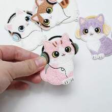 4pcs 3D Embroidered Patch Badges, Heat-Seal Design Patches For Clothing, Hats, Jackets, DIY Decoration - Bowknot, Cat Embroidered Patch Set, Suitable For Phone Cases, Bags, And Apparel - 4-piece Set - View 9