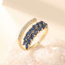 Purple Synthetic Wheat Spike Ring Women, High-End Non-Fading Ring, Fashionable Simple Versatile Ring, Hand Jewelry, Holiday - Purple  Open Ring - View 6