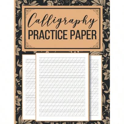 Calligraphy Practice Paper: Calligraphy Writing Paper sheet pages with Slant Angle Lined Guide Workbook Lettering Artist and Beginners