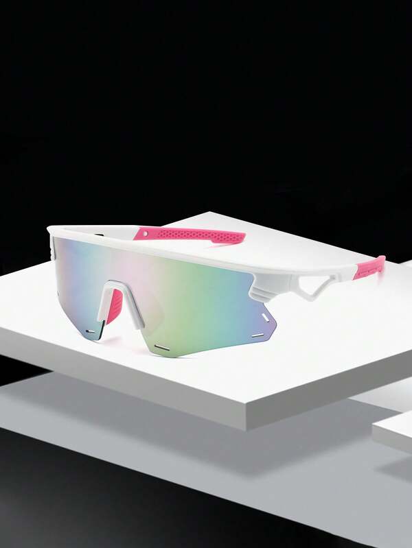 نظارة ركوب الدراجات الخارجية قطعة واحدة، نظارات رياضية مضادة للرياح للجنسين، أنيقة وملونة