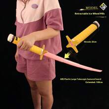 1 pieza 2025 Nueva espada samurái de plástico retráctil de la Parca, juguete antiestrés, juguete de viaje, juguete de aula, mini artículo, juguete de baño, artículos de papelería navideños, pelota antiestrés, regalo de cumpleaños, regalo de Navidad, regalo de Halloween, regalo perfecto, mercancía