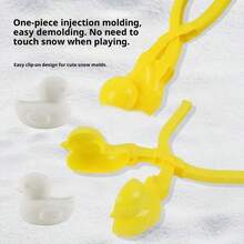 1个加厚大号雪球夹,配有小鸭子、雪人、爱心、恐龙等造型的雪球游戏工具,可用于打雪仗,是冬季、生日和新年礼物的理想之选。 - 彩色 - 查看 5