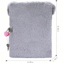PowerKing Koala Diario para niños con cerradura y llaves Diario de peluche para niños Diario con cerradura y 160 páginas rayadas para escribir dibujos Regalos de cumpleaños para niños - KoalaGris - Ver 8