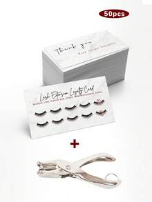 50张推荐奖励卡，双面积分卡，适用于美睫工作室等商业场所。 - 彩色 - 查看 7