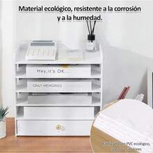 Yolispa Organizador de Escritorio, con Cajones 5 Niveles Oficina Accesorios para Con Clasificación de Papel Organizador Escritorio para Hogar y Escuela - 1 - Ver 6