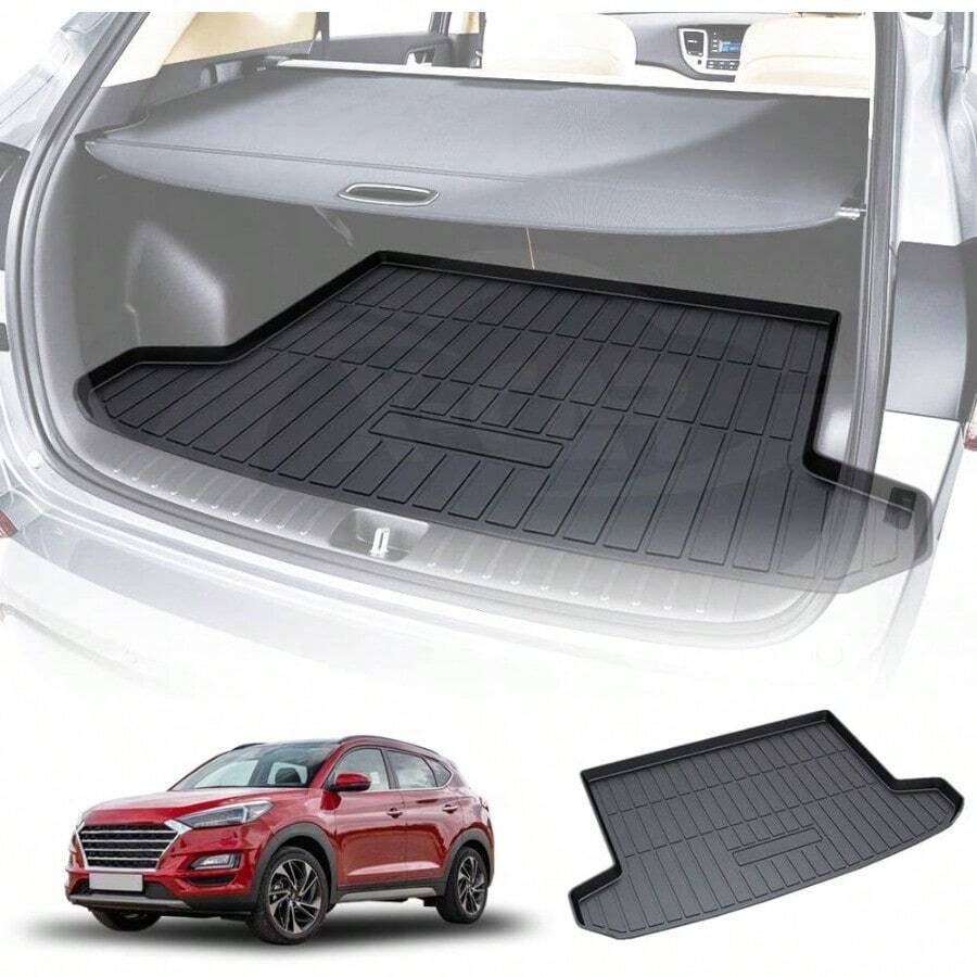 Boot Liner Compatible With Hyundai Tucson TL Series 20152021 Heavy Duty Cargo Mat Luggage Tray - màu đen - Xem 1