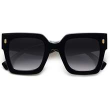 anteojos de sol cuadradas de gran tamaño para mujer, estilo retro y de lujo, protección UV400 - Marco negro - Ver 11