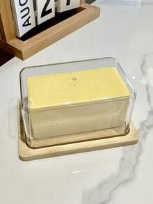 1 قطعة/2 قطعة طبق زبدة مع غطاء شفاف مقاوم للغبار، صندوق تخزين طعام محكم الإغلاق للمطبخ والمائدة والثلاجة، مناسب للمطاعم والمطابخ والمائدة