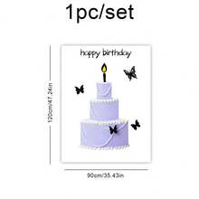 1 Set 2D Schmetterling 3-Lagen Kuchen Poster, Geburtstags Hintergrund Wandbehang, Party Dekorations Banner, Innen-/Außen Fotografie Requisite