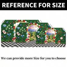 1pc Wonderland Backdrop For Photography Wonderland Tea Party Decorations Fairy Tale Castle Rabbit Green Leaf Birthday Background For Baby Shower Portrait Photo Props - Multicolor - View 4