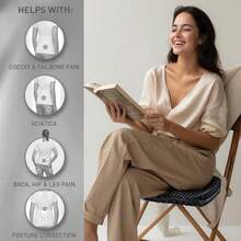 Gel Seat Cushion, Double Thick Egg Gel Cushion For Pressure Pain Relief, Breathable Wheelchair Cushion Chair Pads For Car Seat Office Chair (Black) - Màu B - Xem 7