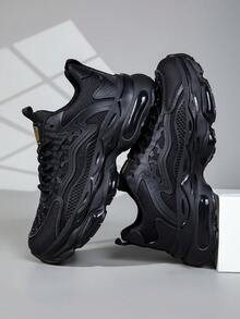 男士休闲运动鞋 - 经典设计 - 轻便时尚 - 适合春、夏、秋、冬四季穿着 - 黑色 - 查看 4