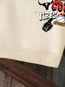 Toddler Boys' Letter Print Warm Hoodie Sweatshirt