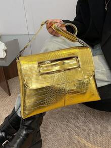 Dedoo Túi vuông đen lớn sang trọng, quyến rũ, thanh lịch, tinh tế, yên tĩnh, cổ điển, quà tặng Ngày của Mẹ cho mẹ Túi vuông dành cho phụ nữ, phụ nữ, cho cô gái tiệc tùng Hoàn hảo cho tiệc tùng, đám cưới, vũ hội, bữa tối/tiệc, bữa tối/tiệc, quà tặng tốt nhất cho phụ nữ Mẹ Giáo viên Bạn bè Phù dâu - Vàng - Xem 8