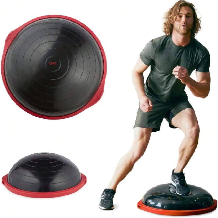 Balance Trainer Pro - Bola de medio ejercicio con forma de cúpula con base antideslizante, para entrenamiento de equilibrio, fortaleza, tonificación y flexibilidad mejorada, 65 cm de diámetro,26995050 - Multicolor - Ver 1