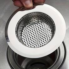 1 pieza de fregadero de acero inoxidable 304 (adecuado para diámetros interiores que oscilan entre 2,95 y 3,74 pulgadas). Un confiable y duradero ayudante de filtrado de cocina que no es fácil de deformar. Hecho de materiales de alta calidad, no es fácil que se oxide.