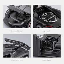 1pc 1/32 Scale JESKO Die-Cast Metal Car Model, Suitable For Children 3 Years And Above, Toy Sports Car, Alloy Body, Simulated Sound And Light Effects, Can Be Used As Birthday Gift For Boys - Multicolor - View 6