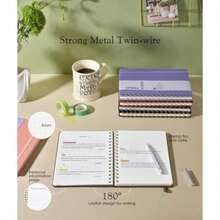 Graph Spiral Journal Notebook A5 Hardcover Spiral Journals for Women Men 100 GSM Graph Paper Notebooks 150 Pages Spiral Bound Grid Notebook for Writing Note Taking Work 5.75" x 8.38" Dark Brown - como en la foto - Ver 5