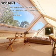 Tienda de campaña inflable para camping tienda de campaña grande Glamping 4-8 personas 4 estaciones aire con bomba fácil de instalar impermeable para exteriores Oxford - como en la foto - Ver 2