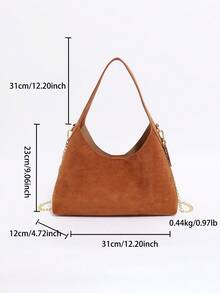 Small - Batch Designed High - End Dumpling Bag, 2025 New Style Retro Matte Shoulder Bag, Simple Commuter Armpit Bag - Brown - View 3