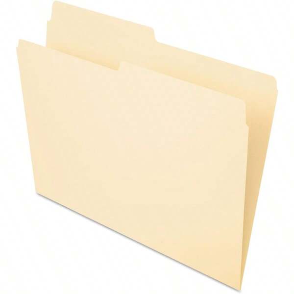 Essentials File Folders Letter Size 1 2 Cut Manila 100 Per Box 752 1 2
