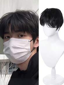 男士短款帅气假发，蓬松逼真合成假发，适合日常佩戴，男士日常角色扮演、化装舞会、动漫、圣诞节服装，男士假发，6英寸 - 彩色 - 查看 13