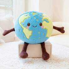 1个可爱卡通行星毛绒玩偶，包含太阳、月亮、地球、金星、火星、土星，逼真毛绒玩偶，多尺寸天文馆毛绒抱枕，柔软亲肤，家居装饰，天文爱好者礼物 - 彩色 - 查看 4
