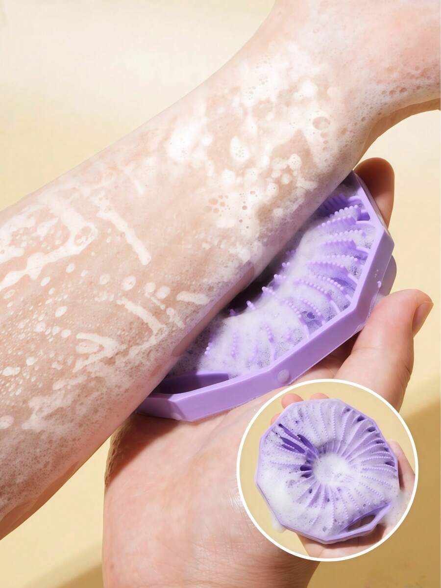 1 多边形硅胶沐浴刷，便携式壁挂式沐浴刷，沐浴刷，浴巾，背部按摩泥，浴室小工具，沐浴刷，浴巾，沐浴工具，沐浴用品，浴室配件，洗漱用品，洗漱用品，沐浴工具，沐浴产品，家用浴室产品，淋浴配件，适用于家庭、浴室、酒店和旅游。 - 彩色 - 查看 1