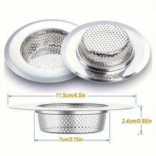 1 pieza de fregadero de acero inoxidable 304 (adecuado para diámetros interiores que oscilan entre 2,95 y 3,74 pulgadas). Un confiable y duradero ayudante de filtrado de cocina que no es fácil de deformar. Hecho de materiales de alta calidad, no es fácil que se oxide.