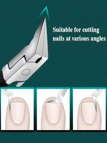 3件套修甲工具，1个不锈钢指甲钳，足部护理去茧器，多功能工具 - 彩色 - 查看 4