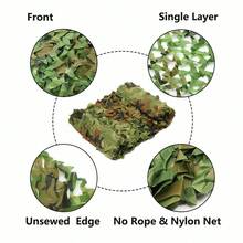 Camo Net Hunting Shooting Camouflage Hide Camping Netting Sunshade - Green - View 6