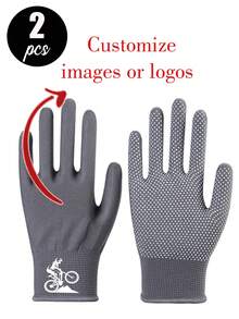 可定制Logo和设计，可选100双/50双/10双/2双/1双。采用耐用加厚尼龙材质，防滑耐磨。粘点式骑行手套，提供保护、耐磨、防撞、防老茧功能。适合日常工作、骑行、徒步等户外活动，男女通用。 - 彩色 - 查看 10