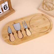 Outdoor Wooden Cutting Board, Cheese Board, Portable Kitchen Cutting Board Set - Brown - View 4