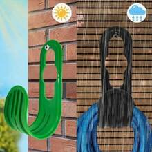 1pc Garden Water Pipe Bracket Hook - Wall Mounted Non Drilling Installation, Durable Plastic Black And Blue Design, Convenient For Hanging Garden Water Pipes, Watering Supplies And Outdoor Tools, Garden Water Pipe Rack, Fashionable Tool Accessories, Sturdy Structure - Multicolor - View 6