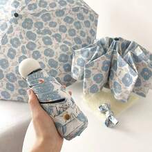 轻便折叠手动伞，时尚简约黑色涂层，防紫外线，适合户外旅行 - 小兰花粉色花朵，春夏精选，伴娘礼物，房间装饰，卧室装饰，海滩，旅行，男女皆宜，度假，可爱小物，母亲节礼物，卧室装饰，花园，厨房装饰，夏季，海滩，旅行必备，房间装饰，软萌可爱，毕业季礼物 - 彩色 - 查看 17