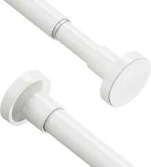 Curtain Window Rods - White - View 12