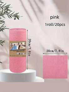 1 rolo com 20 peças, lenços umedecidos reutilizáveis, rolos de toalha de cozinha para uso doméstico, panos de prato, alternativas multifuncionais, adequados para sala de estar, quarto e cozinha.