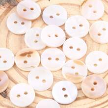 100 Natural Freshwater Pearl Shell Buttons, 2 Holes, Various Colors, With Oil Flower Patterns, Multiple Diameters - Perfect For DIY Jewelry, Necklaces, Bracelets, And Crafts