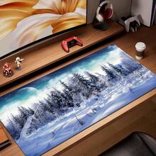 1个装鼠标垫 游戏电脑 新款定制家用键盘垫 鼠标垫 桌垫 笔记本电脑地毯 防滑鼠标垫 森林雪景 - 彩色 - 查看 27