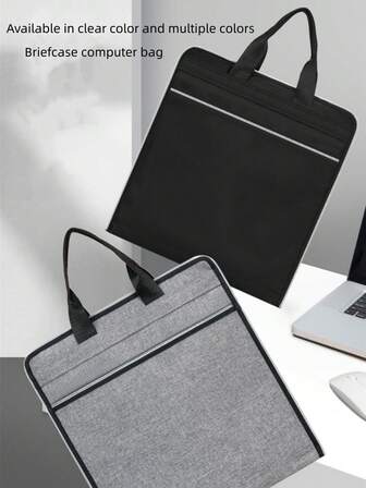 1pc 32cm*9cm*35cm Briefcase Laptop Bag, Fashionable Casual Solid Color Backpack, Multi-Color Options, Nylon Material, Zipper Closure, Suitable For Men's Daily Commute, Work, Carrying Laptop, Business
