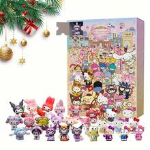 Hello Kitty Christmas Countdown Calendar - 24 Cute Character Surprise Blind Boxes, Resin Holiday Advent Calendar, Suitable For Party And Collector's Gifts (No Batteries Required), Holiday Decor, Fun Design And Exquisite Illustrations, Christmas Decorations, Women's Advent Calendar, Christmas Advent Calendar - View 3